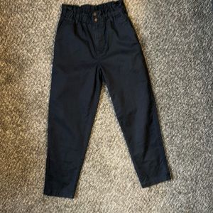 Black paperbag pants high waist size medium
